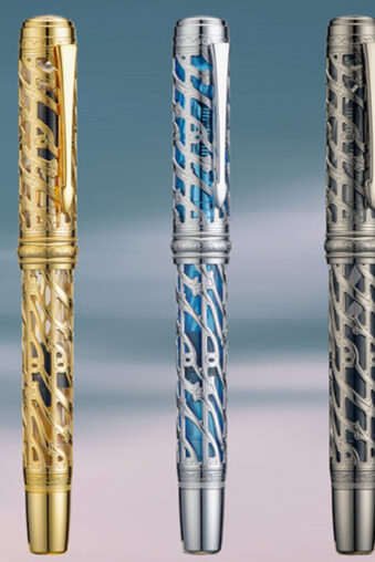 Hongdian A6 Piston Fountain Pen, Hollow Skeleton & Resin Pen, EF/ F Soft Nib Writing Pen
