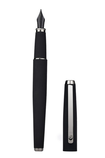 Hongdian 517D Fountain Pen Matte Black, EF/F/M/Bent Nib Warrior Series, Classic Design Pen