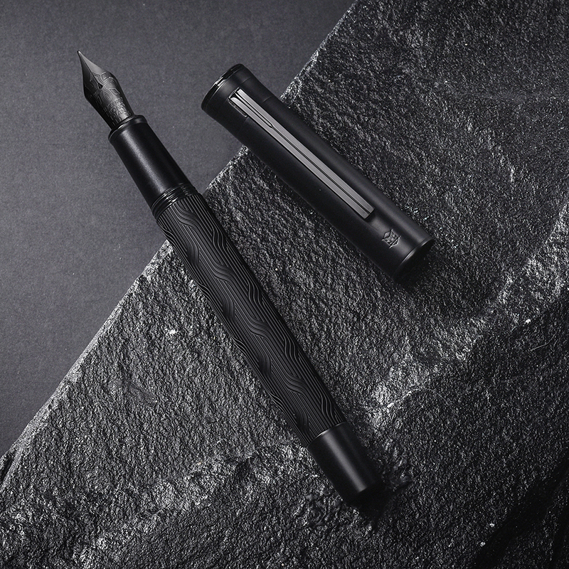 Hongdian 1860 Max Black Forest Fountain Pen, EF/F/M Nib Chinese Knot ...