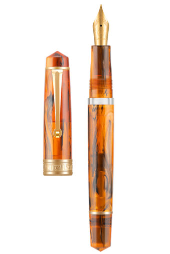 Asvine P20 Piston Fountain Pen, EF/F/M/Stub 1.1 Nib Gold Trim Smooth Writer Collection Pen