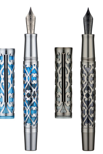 Hongdian D1 Piston Fountain Pen, Hollow Skeleton & Resin Pen Soft EF/F Nib Writing Gift
