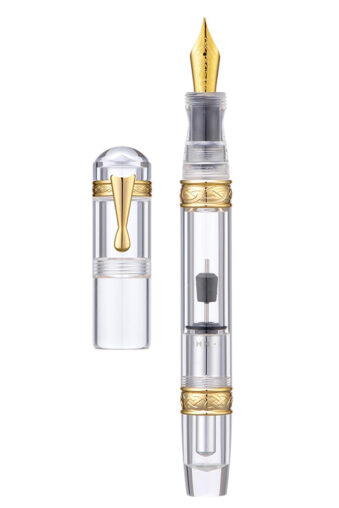 Majohn C5 Vacuum Fountain Pen Transparent Acrylic Pen, EF/F/M Nib Large Capacity Writing Gift Pen