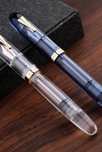 Majohn C4 Eyedropper Fountain Pen Transparent Acrylic, EF/F/M Smooth Writing Pen Calligraphy Pen
