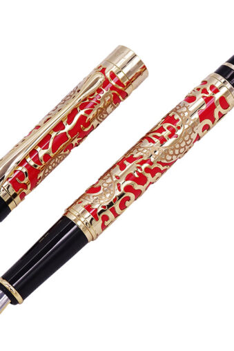 Jinhao 5000 Century Fountain Pen Dragon Texture Carving, EF/F/M/Bent Nib Writing Pen