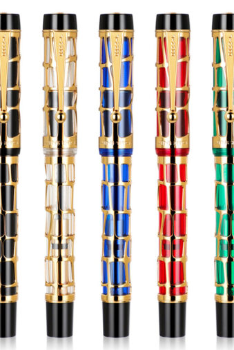 Jinhao 100 Skeleton Fountain Pen, EF/F/M Nib Transparent Resin Writing Pen Gift
