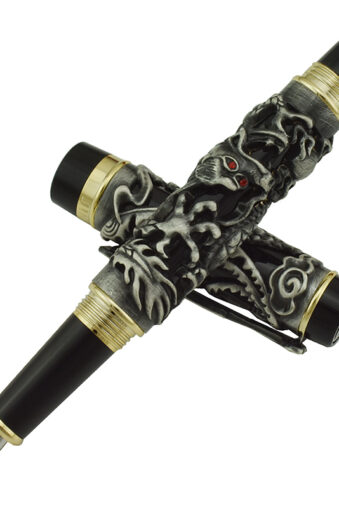 Jinhao Dragon Phoenix Vintage Fountain Pen, EF/F/M/Bent Nib Luxury Carving Pen